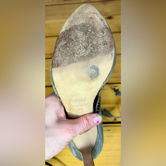 Furla Suede Lace-Up Stiletto Heels - Picture 10 of 11